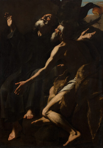 Saint Paul et Saint Antoine ermites dans le désert, attribué à Mattia Preti / ©ORO