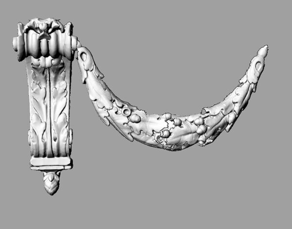 Modellazione 3D di una ghirlanda della Chancellerie di Orléans / © RES